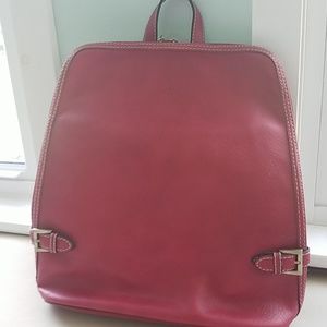 Ritelle red leather backpack. EUC
